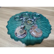 Ammonite fossil keychain