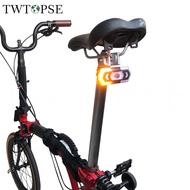TWTOPSE Remote Control Bicycle Rear Light For Brompton Folding Bike Birdy Waterproof USB Charging 40 LED Horn