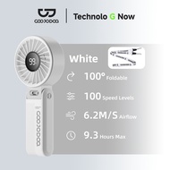 Quạt năng lượng mặt trời tốc độ cao GOOJODOQ 4000mAh Turbo 100 Quạt cầm tay có thể gập lại 180°