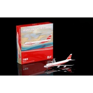 B551704P Alloy Collectible Plane Gift HX Models 1:400 Trans World Airlines Boeing B747-100 Diecast A
