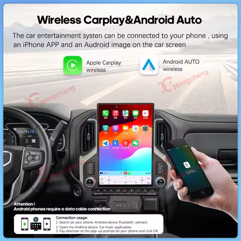 15.6“ Car Multimedia Video Player For Chevrolet Silverado GMC Sierra 2019-2023 Android 14 Car Radio 