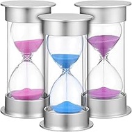 MAGICLULU 3Pcs Sand Timer Sand Clock Timer 3 mins/5 mins/10 mins Colorful Decorative Hourglass Sandg