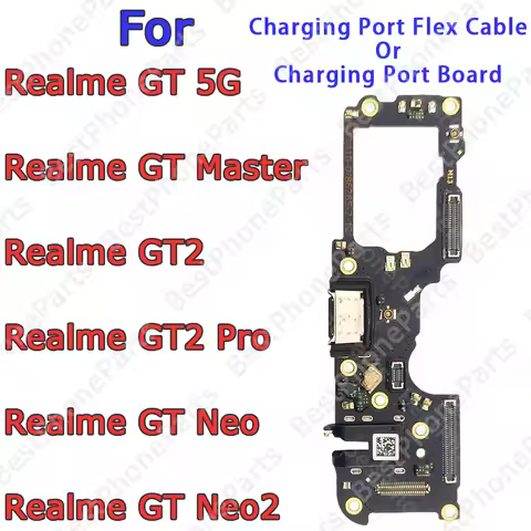 With headphone jack Charge Board For Realme GT 5G Master Edition GT2 Pro Neo Neo2 Charging Port Usb 