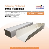 Long Pizza Box | 10x2.5x1.5 | Inches | Match-Type Box for Pizza Fries Pastry | 50 pcs