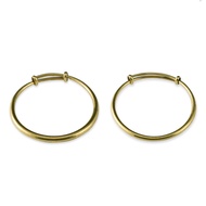 Yueying 2024 Retro Solid Brass Plain Ring Bracelet Female Simple Glossy Bracelet Brass Bracelet Gift