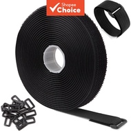 Cable Straps with 24 Buckles, Adjustable Length, Hook and Loop Securing Strap for Cable Tidy, Wire M