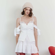 Taffyta Ruffle Blouse