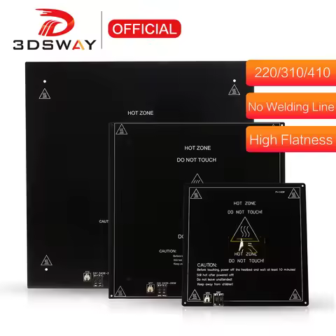3DSWAY 3DPrinter Parts 3mm Aluminum Substrate Hot bed Heat bed 220/310/410mm ender3 Heated Bed 24V H