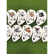 Golf Club Iron Club Cover Cartoon Cat Ball Head Cap Cover Club Protection Club Head Cover 4-9 SPA 9 