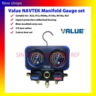 ✾Value NAVTEK Manifold Gauge Set Dual R22, R12, R404a, R134a, R410a, R32