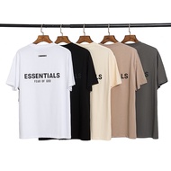 ✨พร้อมส่ง✨ ผ้าฝ้าย 100%เสื้อยืดแขนสั้น พิมพ์ลายตัวอักษร FEAR OF GOD ESSENTIALS ทรงหลวม สไตล์สตรีท สําหรับผู้หญิงS-3XL