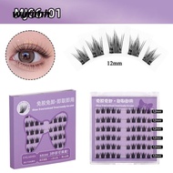 WURIMH924YYI Self Adhesive Eyelashes, Press-on No Glue Needed Individual Clusters Glue-free Lashes, 