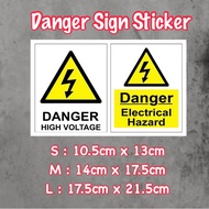 Sticker Danger Electrical Hazard / Danger High Voltage