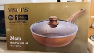 VISIONS 24cm 帶蓋硬陶瓷炒鍋