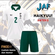 Jersey Anime Voli Haikyuu Dateko High Cosplay Takanobu Aone
