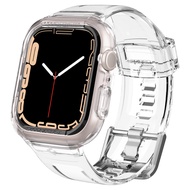 SPIGEN Case & Strap for Apple Watch 45 / 44mm [Liquid Crystal Pro] Soft and Clear Liquid Silicone St