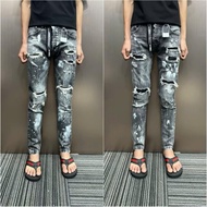 Men's Jeans D/2 smoky gray with open bias New