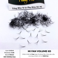 Pre-made 6D fan eyelashes, 0.05 thick, 9-18mm long, eyelashes spread evenly, small glue legs, good g