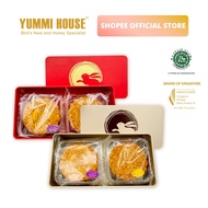 Honey Mooncake - (Golden Emerald Single Yolk and Lotus Paste) (Halal) 2pcs/Box Mooncake Gift Box