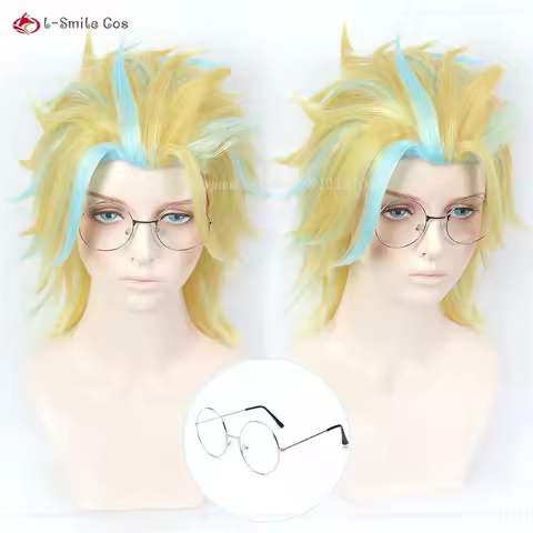 Anime Haitani Rindo Cosplay Wig Short Golden Mixed Wigs Heat Resistant Synthetic Hair Haitani Ran Ha