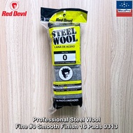 Red Devil® Professional Steel Wool 16 Pads ใยขนเหล็กอเนกประสงค์ ใช้ขัดไม้ ขัดสนิม ขัดสแตนเลส ฝอยขัด