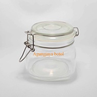 Glass Jar 500 ML Lock Lid Gu Glass Jar/ Glass Jar/ Terrarium Jar/ Glass Lock Jar/ Snack Glass Jar/ J