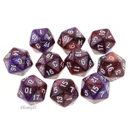 [Homyl1] 10pcs 20 Sided Dice D20 Polyhedral Dice for Dungeons and Dragons Table Games