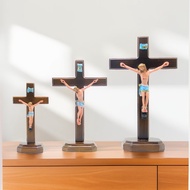 CATHOLIC SITTING CROSS 15-25 CM (KARUNIA) CATHOLIC SITTING TABLE CROSS/ SALIP/ JESUS CROSS STATUE/ C