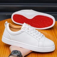 Men Men CL Red Sole Casual Shoes Social Guy Sneakers Leather Shoes White Shoes Commuter Shoes