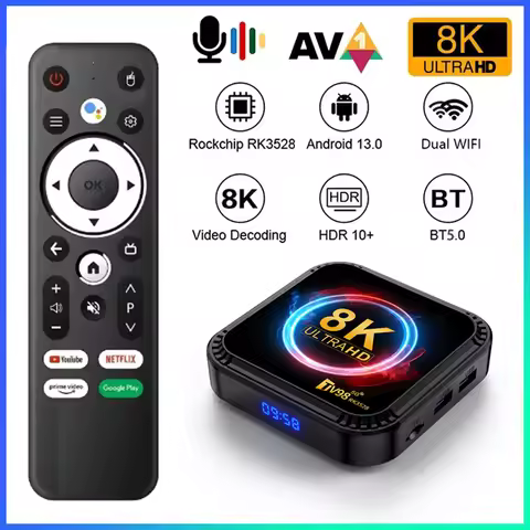 TV98 RK3528 TV Box Ultra HD 8K Smart TV Box Android 13 4GB 32GB 64GB Dual Wifi BT5.0 4G 5G Voice rem