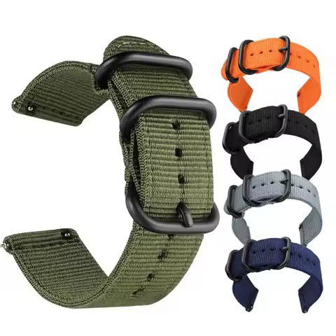 24MM Canvas Straps For Suunto 9 7 Baro/Suunto D5 Spartan Sport Wrist HR/Baro Smart Watch Band Nylon 