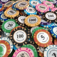 20pcs per set Poker Chips Dealer Playing Texas Set Poker Card 德州扑克筹码 Poker Chip Set