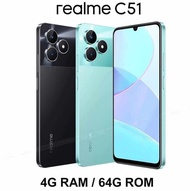 realme C51 หน่วยความจำ RAM 4 GB ROM 64 GB สมาร์ทโฟน โทรศัพท์มือถือ มือถือ เรียวมี หน้าจอ 6.74 นิ้ว Unisoc Tiger T612 แบตเตอรี่ 5000 mAh ชาร์จไว 33W