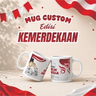 [NO PO] custom glass Mug for Indonesian Independence Day greetings - 81th Anniversary of INDONESIA, 