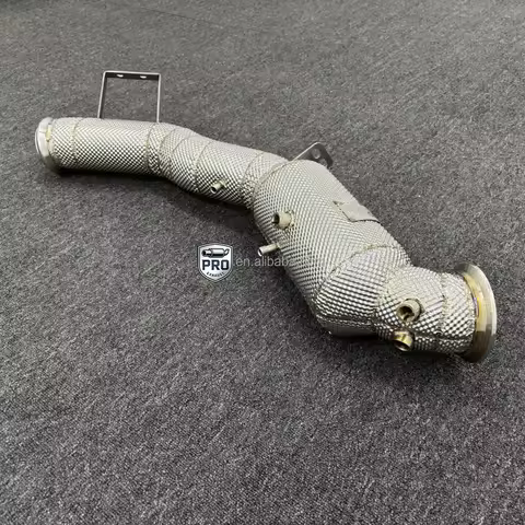 Catted Exhaust Downpipe for Mercedes Benz C43 AMG W206 2.0T Stainless Steel Exhaust Downpipe with Ca