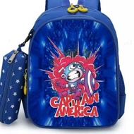 GANTUNGAN Limited stock!.. GS_2 in 1 captain america character children's bag, free bag hanger