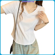 Eyouth 13107 Women’s V-Neck T-Shirt - Soft, Comfortable, and Stylish Top
