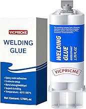 1.76oz Metal Glue, Two-Part Epoxy Resin Auto Restoration Putty Marine Caulk, Cold Weld Metal, Plastic, Aluminum, Stainless Steel, Wood, Seal Waterproof(1 pcs)