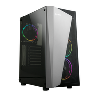 เคสคอมพิวเตอร์ ZALMAN รุ่น S4 PLUS RGB ATX MID TOWER With x3 Fans 120mm RGB