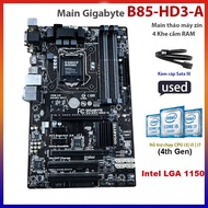 Mainboard - Gigabyte B85 computer motherboard has 4 Ram slots, Socket 1150, Main disassembled weldin