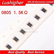 100PCS 0805 SMD Resistor 5% 1500ohm 152 1.5K Ohm 1.5Kohm
