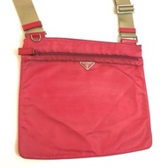 Prada 防水面料輕便斜背包 Shoulder Bag 實用袋 粉紅色