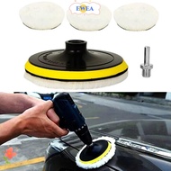 EWEA 5Pcs Car Waxing Sponge Disk, 3/4/5/6/7 inch Flocking Car Polishing Pad Set, Durable T-shape Woo