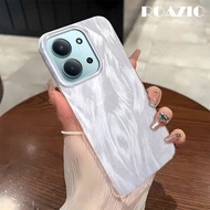 Compatible For Redmi 15C Phone Case Luxury Electroplated Shockproof Cover Feather Laser Glitter Casi