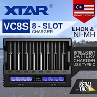 XTAR VC8S - Intelligent 8-Slot Li-ion & Ni-MH Battery Charger With Type-C - Ready Stock in MALAYSIA 