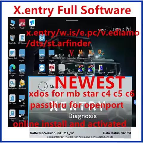 V2023.09 Xentry WIS/EPC/VEDIAMO/DTS MONACO/STARFINDER XDOS PASSTHRU for MB Star C4 C5 C6 Openport fo