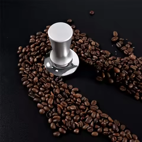 Coffee Tamper 58mm 54mm 51mm Ripple Base Leveling Constant Pressure Calibrated Spring Loaded Barista
