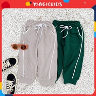 Magickids boys' pants 2 3 4 5 6 7 8 9 10 years old, sporty shape with wide hem, warm fishskin felt Q