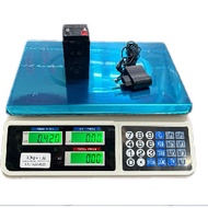 40kg Electronic Digital Price Computing Rechargeable Supermarket Counting Scale Penimbang Harga Timb