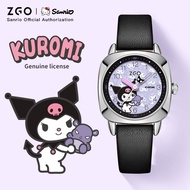 ZGO × Sanrio Kuromi Children's Watch For girls and students Waterproof quartz Watch Leather strap Sp